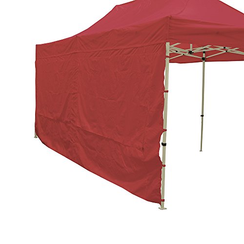 Vispronet 10x20 Steel Canopy Tent Kit with Large Window Wall and Stake Kit Red