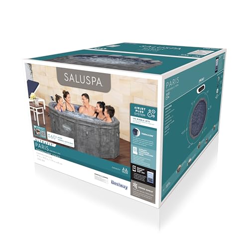 Bestway SaluSpa Paris ThermaCore UltraFit Smart Airjet Plus 6 Grey Marble