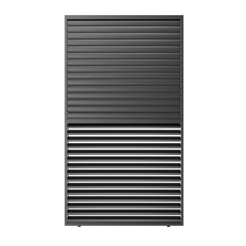 Kaimei Aluminum Louver Grille for Pergola Shade 1/3 Coverage 13FT Black