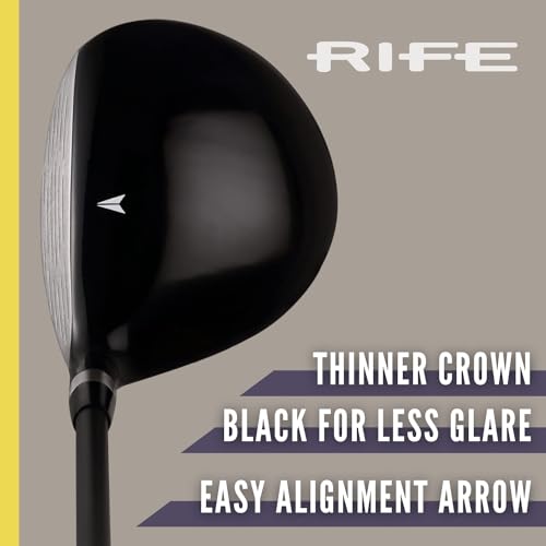 Rife Senior Mens 812s New Straight FACE Fairway Wood Set Black
