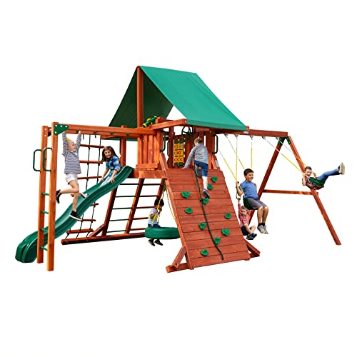 Gorilla Playsets Sun Valley II Wood Swing Set Redwood