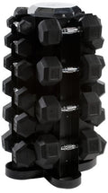 CAP Barbell Rubber Hex Dumbbell Set 550-Pound Black