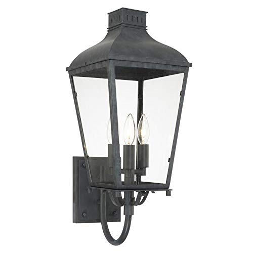 Crystorama Dumont 3 Light Outdoor Sconce Graphite