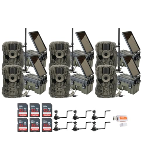 Stealth Cam 36MP Fusion Max Cellular Trail Camera Bundle with Solar Power Pack, Camera Holder & Memory Cards