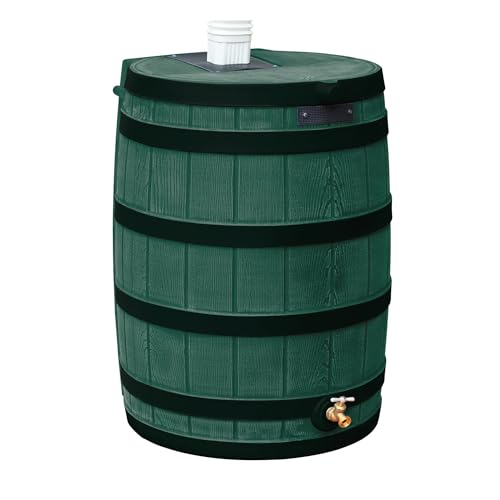 Good Ideas Rain Wizard 50 Gallon Water Storage Barrel Green (4 Pack)