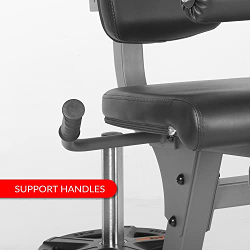 XMark Leg Exercise Machine with Rotary Leg Extension and Leg Curl Gray