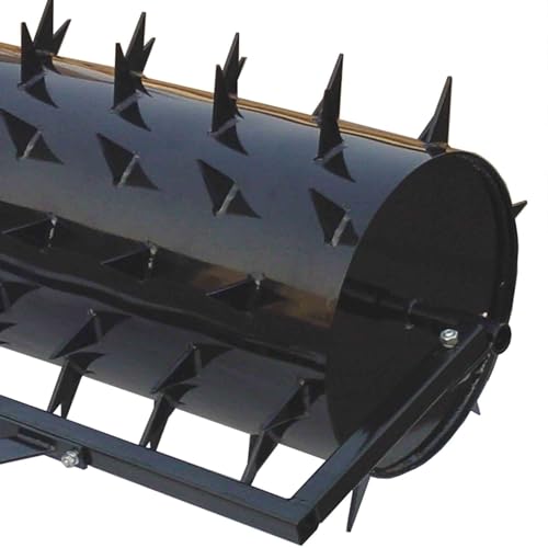Yard Tuff 48 Inch Wide Drum Spike Aerator with Pin Style Hitch Black