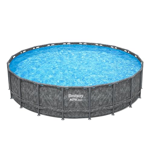 Bestway APX 365 20' x 52" Above Ground Swimming Pool Set Gray