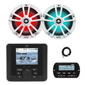 Enrock Marine JBL JAM5000N Marine USB Bluetooth AM/FM/WB Radio Receiver with Remote & 2x 6.5" Speakers White LED