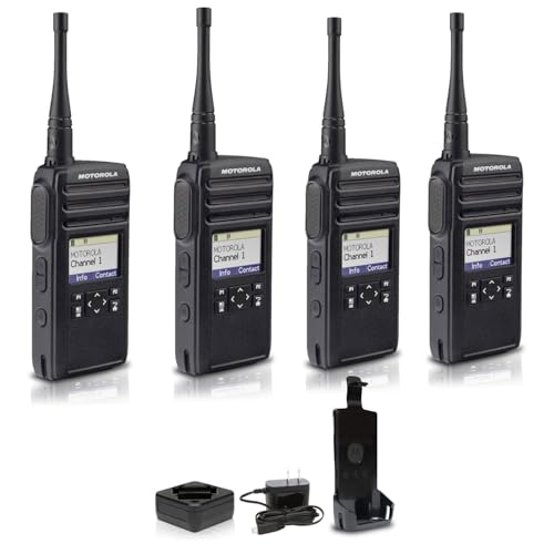 Motorola Solutions DTR700 Digital 2-Way Radio 50 Channels 4-Pack