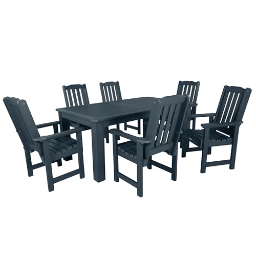 Highwood Lehigh 7pc Rectangular Dining Set 72" x 42" Federal Blue