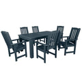 Highwood Lehigh 7pc Rectangular Dining Set 72" x 42" Federal Blue