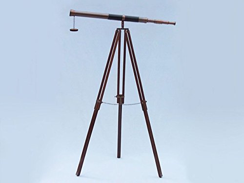 Handcrafted Nautical Decor Floor Standing Antique Copper Telescope 60