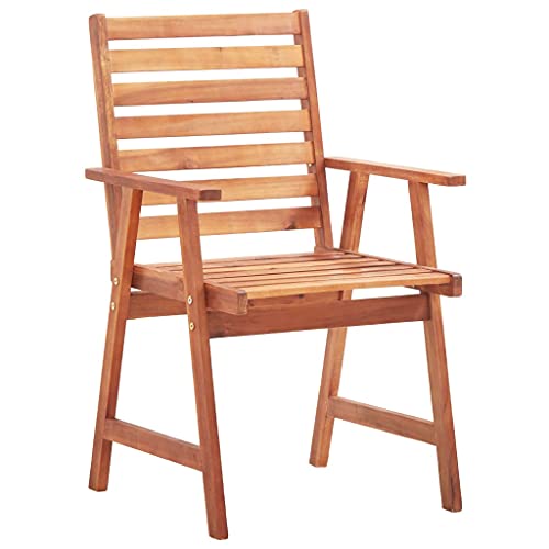 Patio Dining Chairs 8 Pcs with Cushions Solid Acacia Wood White and Other