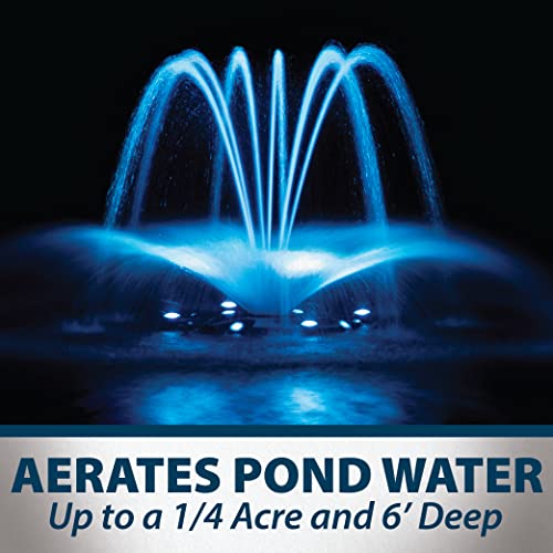 Airmax EcoSeries Floating Fountain Kit with 1/2 HP Pump and Nozzles Blue