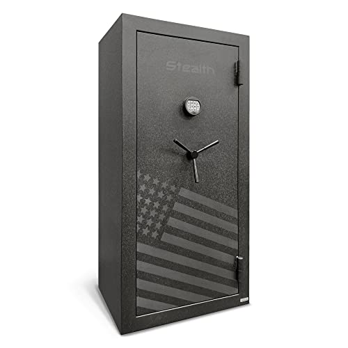 Stealth Essential Gun Safe EGS28 Special Edition FLAG 28 Gun Capacity California DOJ Approved Black