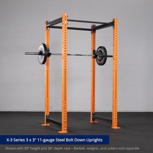 Titan Fitness X-3 Series 80" Orange Bolt-Down Power Rack