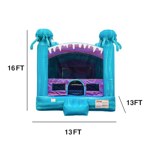 JumpOrange Electric Commercial Grade Bounce House 13'x13' with Blower Blue