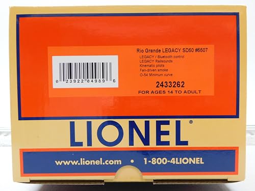 Lionel Rio Grande Legacy SD50 #5507 Diesel Locomotive Engine O Gauge Multicolor