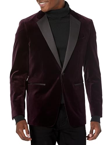 Theory Men's Chambers Tux Plush Velvet Malbec 40