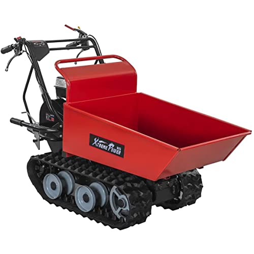 XtremepowerUS All-Terrain Track Barrow Gas Powered 6.5hp Utility Cart Red