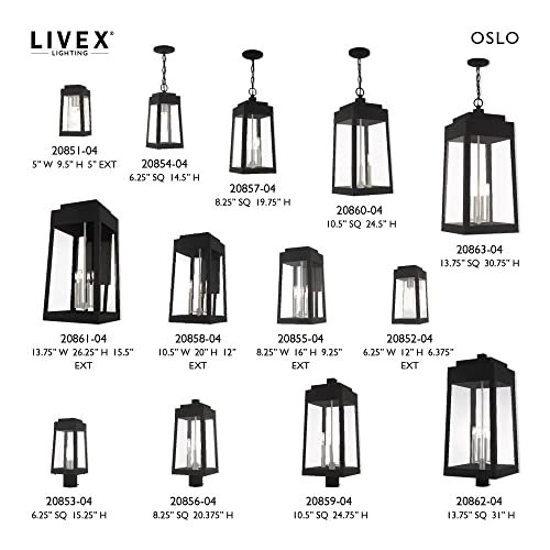 Livex Outdoor Wall Lantern 20" Three Light Satin Brass