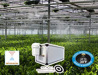 Mistcooling Automatic Greenhouse Humidification System with Misting Pump and Humidity Controller Beige Tubing