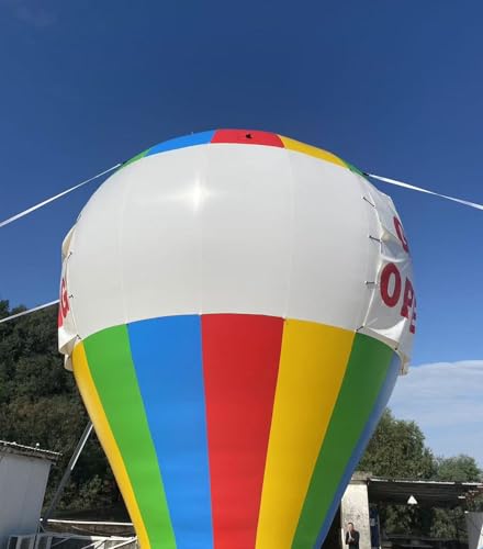Air-Ads Supplies 20ft Inflatable Rainbow Hot Air Balloon Display Multicolor