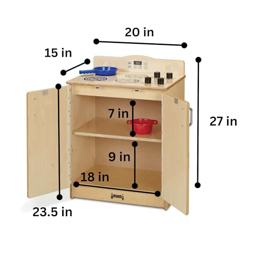 Jonti-Craft Culinary Creations Play Kitchen Stove Natural Wood