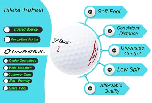 LostGolfBalls.com Titleist TruFeel Golf Balls 500 Pack 2023 Model White