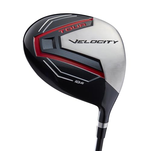 Wilson Tour Velocity Complete Golf Set with Stand Bag - Men's Right Hand, Regular Flex Black/Red