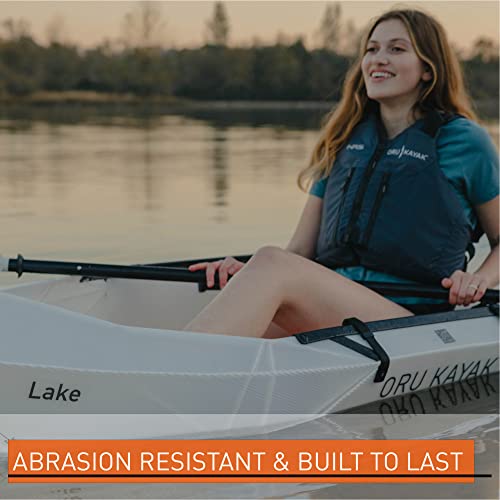 Oru Kayak Lake Pro Bundle | Foldable Kayak, Fiberglass Paddle, Pack, Float Bags, Bottle - White