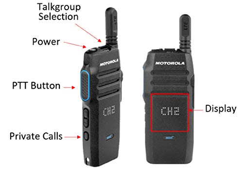 Motorola Solutions 4 TLK100 4G LTE/WiFi Two Way Radio Black