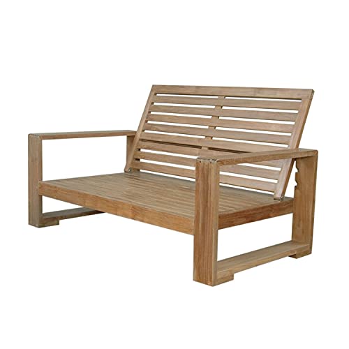 Anderson Teak Capistrano Deep Seating Loveseat Modern Sofa Golden Honey Teak