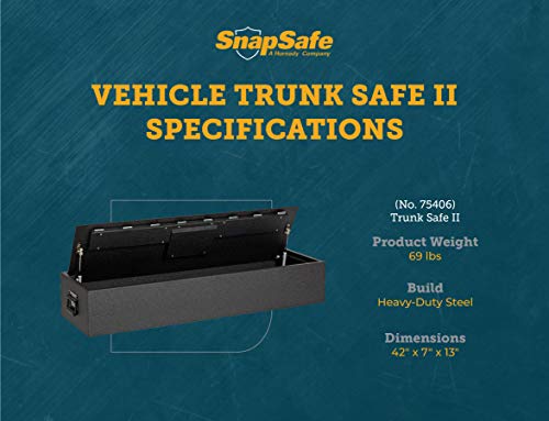 SnapSafe Trunk Safe II Vehicle Gun Safe Black