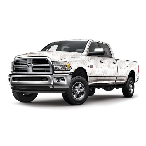 Mossy Oak Graphics Full Body Winter Brush Camouflage Auto Wrap Camo Vinyl Matte Finish Extended Length Full Size Truck