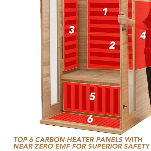 Towallmark Low EMF Infrared 2 Person Sauna Wood