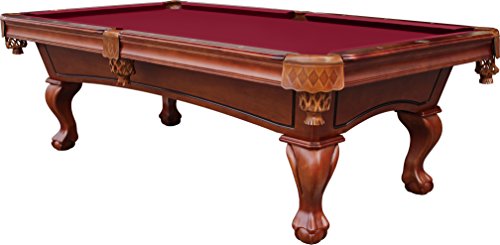Playcraft Charles River 8' Chestnut Slate Pool Table with Leather Drop Pockets