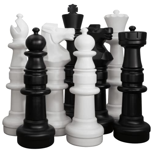 MegaChess 37 Inch Plastic Giant Chess Set with Commercial Grade Roll-Up Chessboard