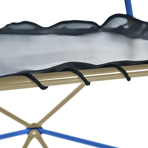 KOZYSPHERE Kids Climbing Dome with Canopy and Playmat Blue