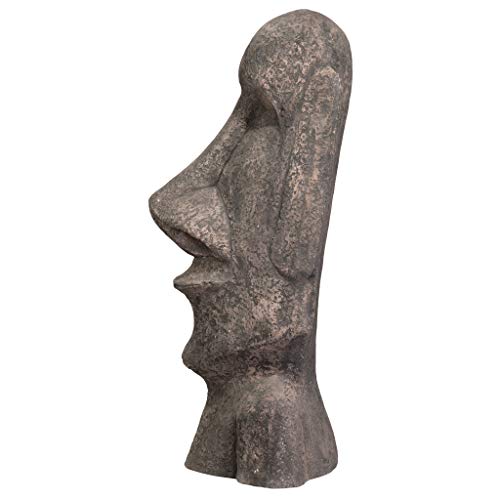 Design Toscano Easter Island Ahu Akivi Moai Monolith Garden Statue Extra Extra Large 48 Inch Grey Stone