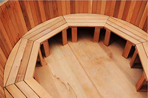 MCP Hot Tub Canadian Redwood Cedar 5' Wood-Fired Outdoor Spa Bathtub