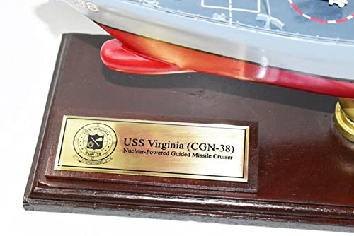 Squadron Nostalgia LLC USS Virginia CGN-38 Mahogany Scale Model Navy