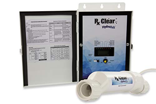 Rx Clear Hydrosalt Cell Electronic Salt Generator Chlorinator for Inground Swimming Pool 20,000 Gallons - Compatible with Hayward Aqua Rite