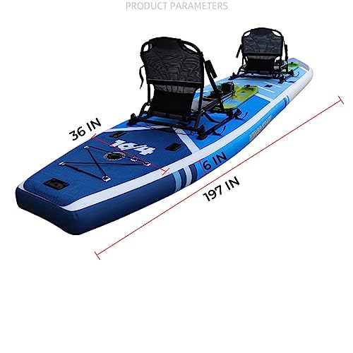 Wesky Inflatable Paddle Board for Adults, Ultra-Light Stand Up Paddle Board with Premium Sup Accessories - Green, Yellow