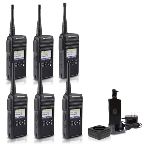Motorola Solutions DTR700 Digital 2-Way Radio 6-Pack Black