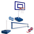 GoSports Splash Hoop ELITE 2-in-1 Pool Basketball & Volleyball Game Set Blue