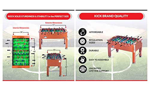 KICK Splendor 55" Foosball Table Brown