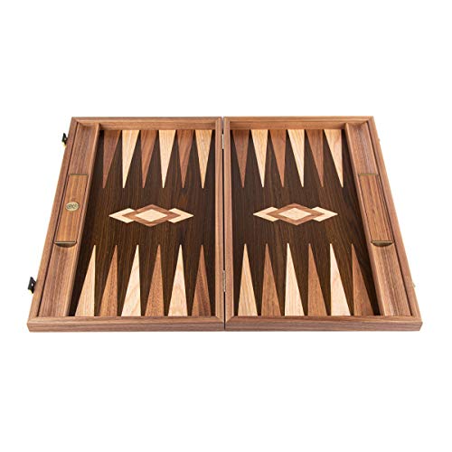 WE Games Luxury Walnut Backgammon Set 19" Handcrafted