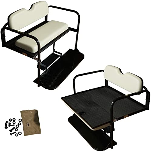 Performance Plus Carts Yamaha Drive G29 Golf Cart Flip Folding Rear Back Seat Kit - Stone
